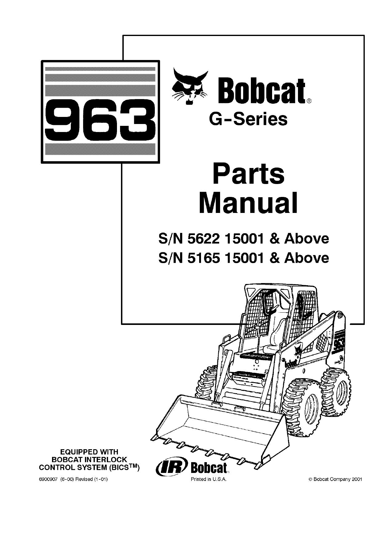 963 G Skid Steer Loader parts manual Bobcat
